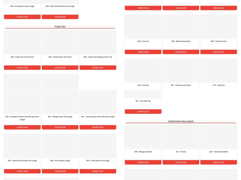 Toronto Pho JANE Menu