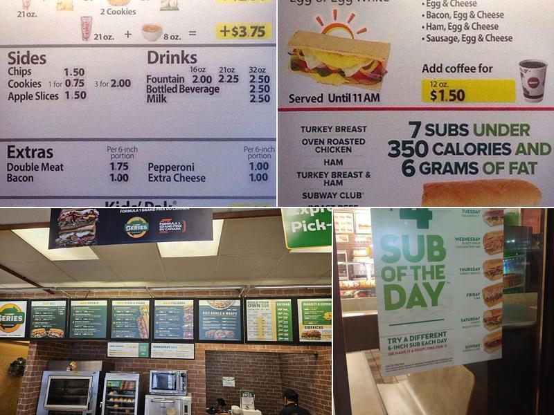 Subway Menu