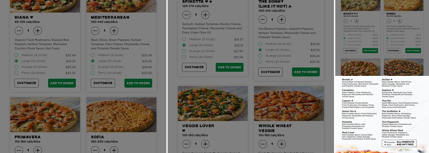 Pizzaiolo Menu