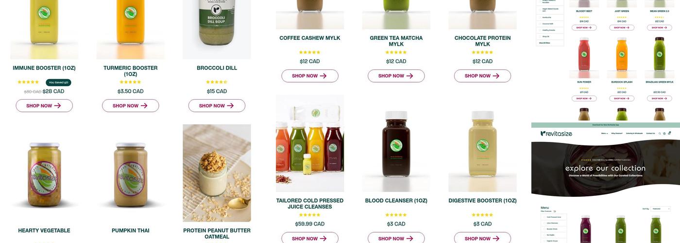 Revitasize - Certified Natural Kitchen Menu