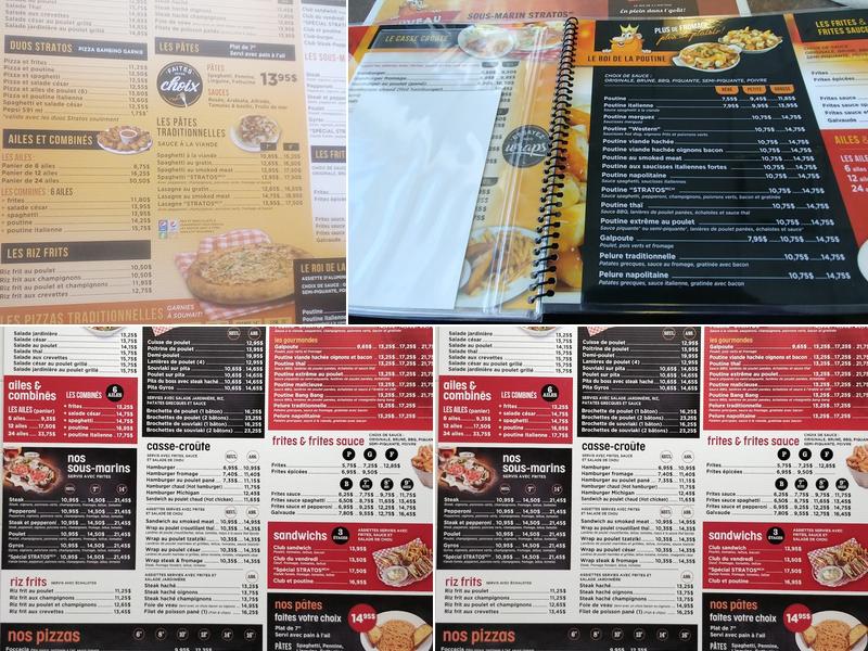 Stratos Pizzeria Menu