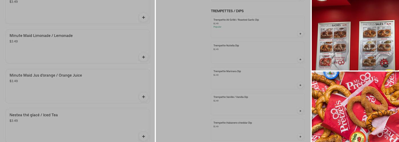 Mr. Pretzels Menu