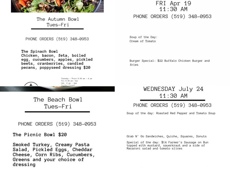 Sugar Maple RESTAURANT Menu