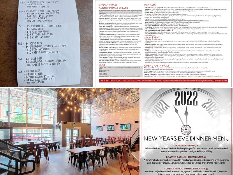 MAPLE MOOSE PUB Menu