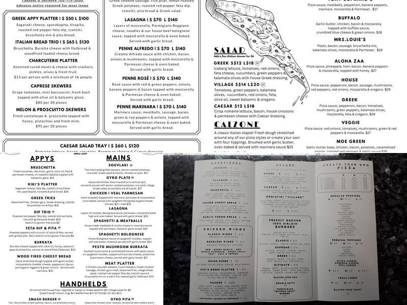 Taso's Restaurant and Pizzeria Menu