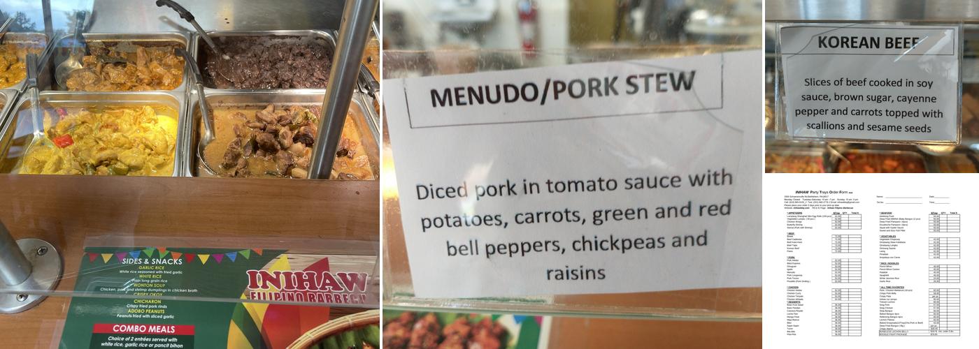 Inihaw Filipino Barbecue Menu