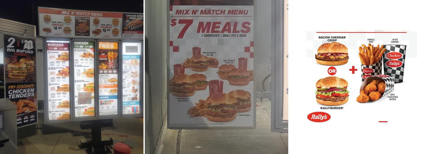 Checkers Menu
