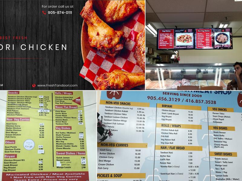 Tandoori Fresh Meat Menu