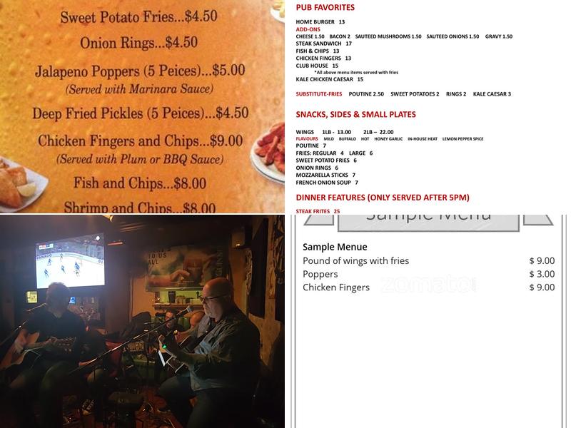 The Irish Rose Pub Menu