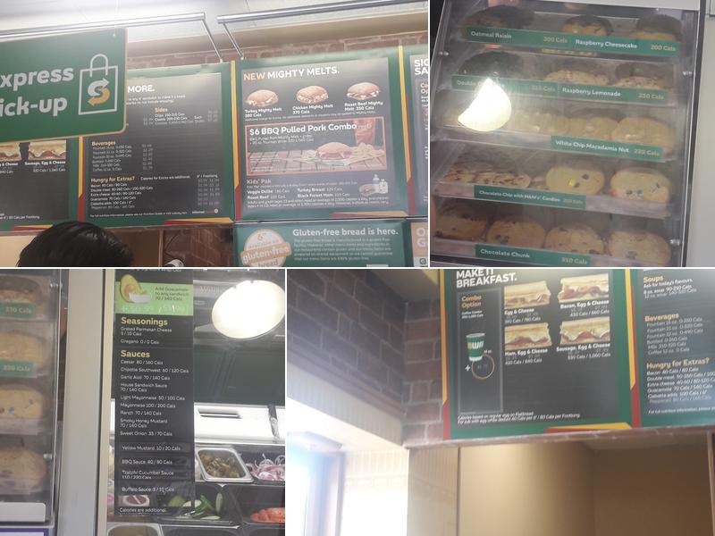 Subway Menu