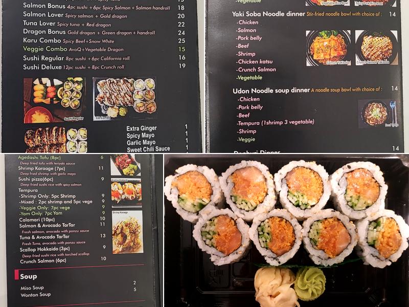 Sushi Karu Menu
