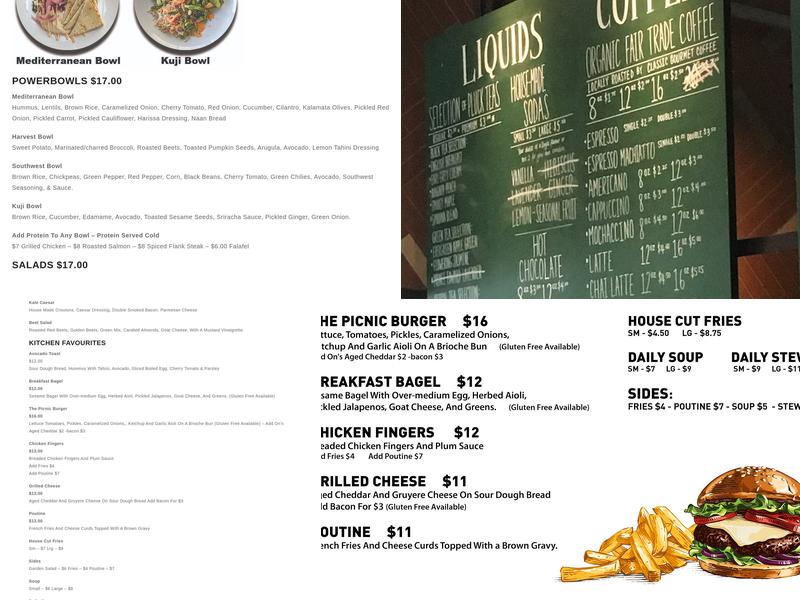 Picnic Cafe & Catering Inc. Menu