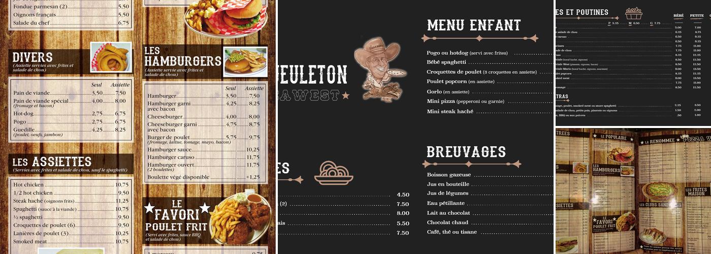 Restaurant le Gueuleton Menu