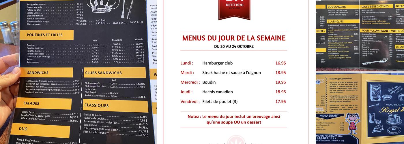 Restaurant Royal 24 Menu