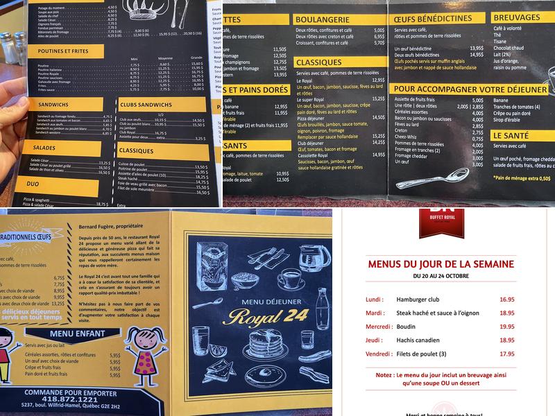 Restaurant Royal 24 Menu