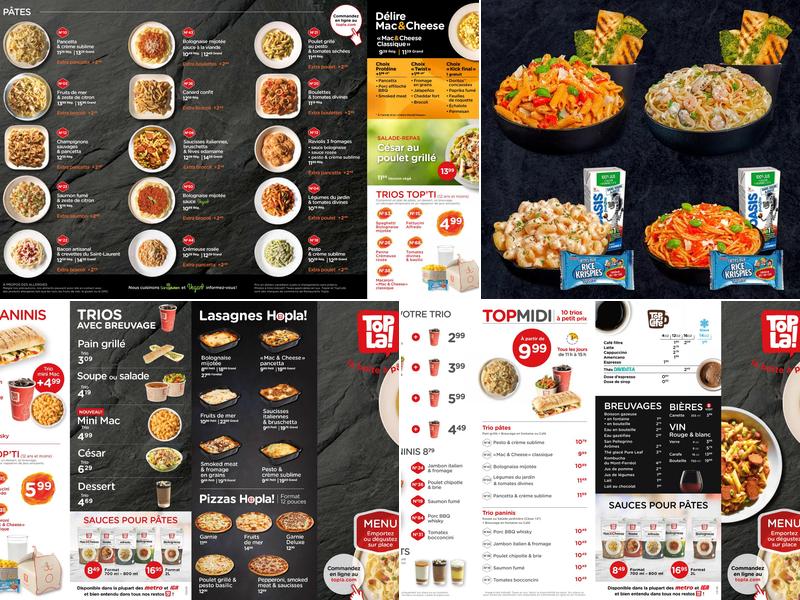 Topla! Menu