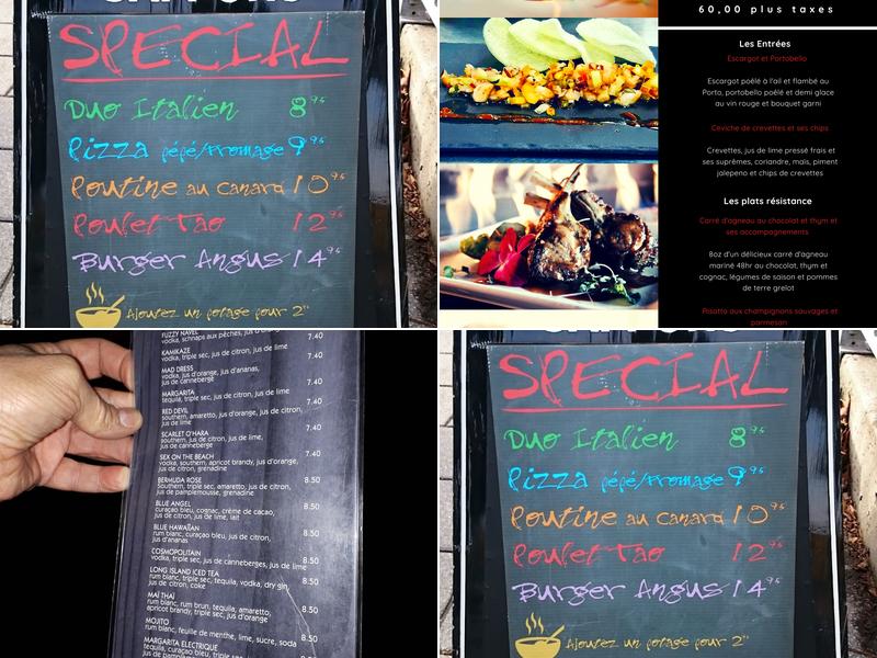 Le Grand Café Québec - Restaurant saveurs Menu