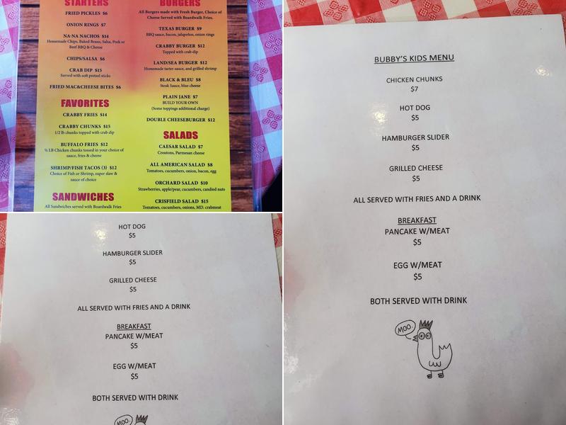Bubby's Menu