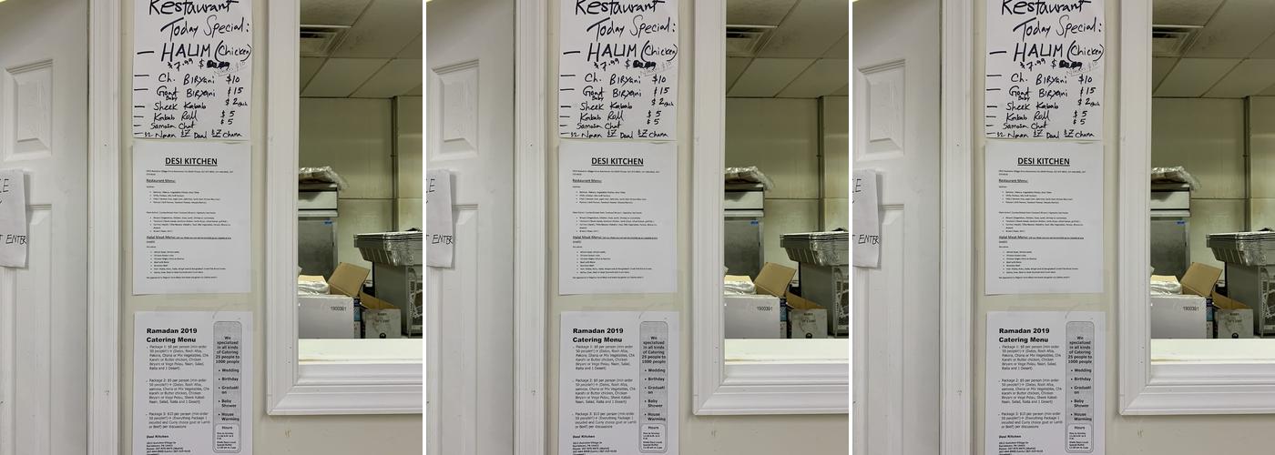 Desi kitchen Menu