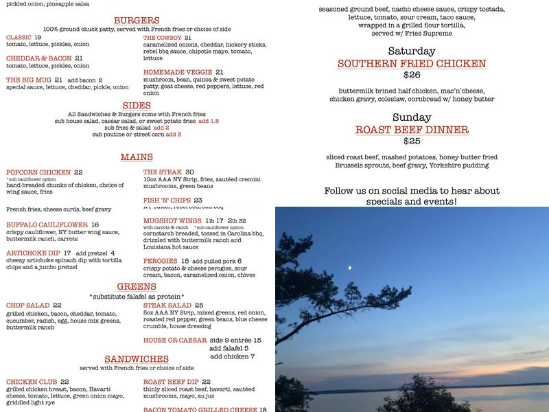 The Mugshot Tavern Menu