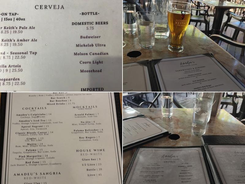 Amadeu's Restaurant Menu