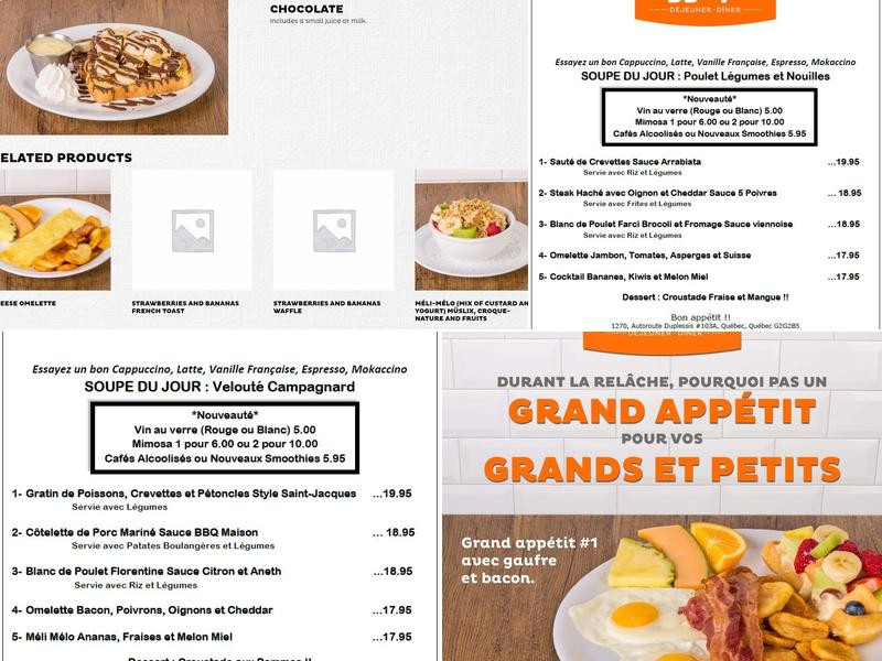 Eggsquis Menu