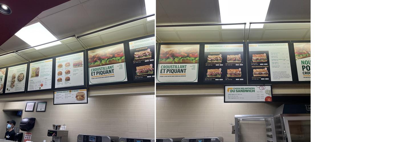 Subway Menu