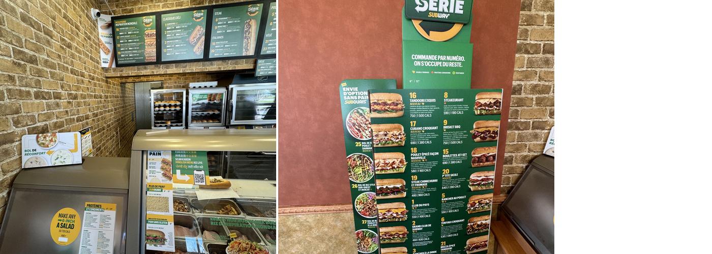 Subway Menu