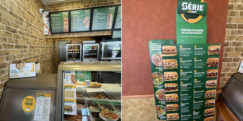 Subway Menu