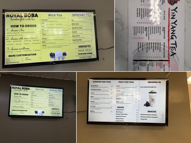 Yin Yang Tea — West Nashville Menu