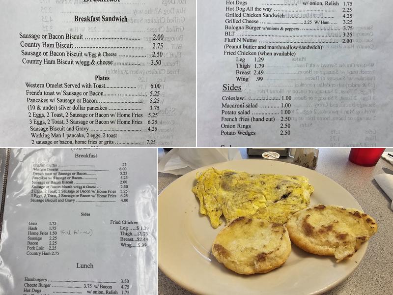 Amelia’s Diner Menu