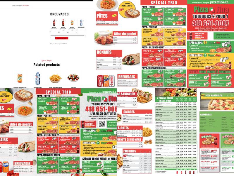 Pizza Fina Menu