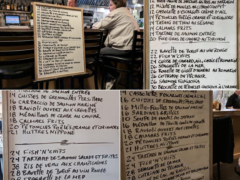 Restaurant L'Ostrea Menu