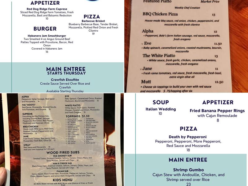 Red Dog On Main Taproom & Eatery Menu