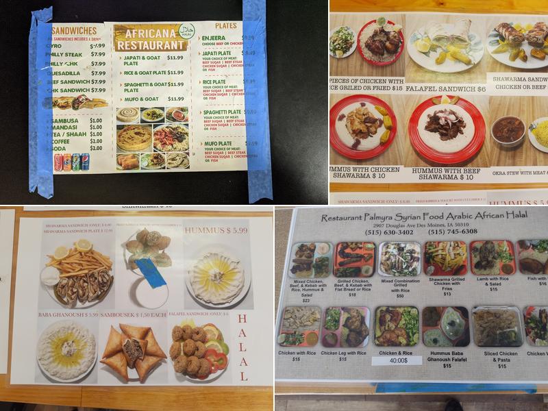 Africana Halal Restaurant Menu