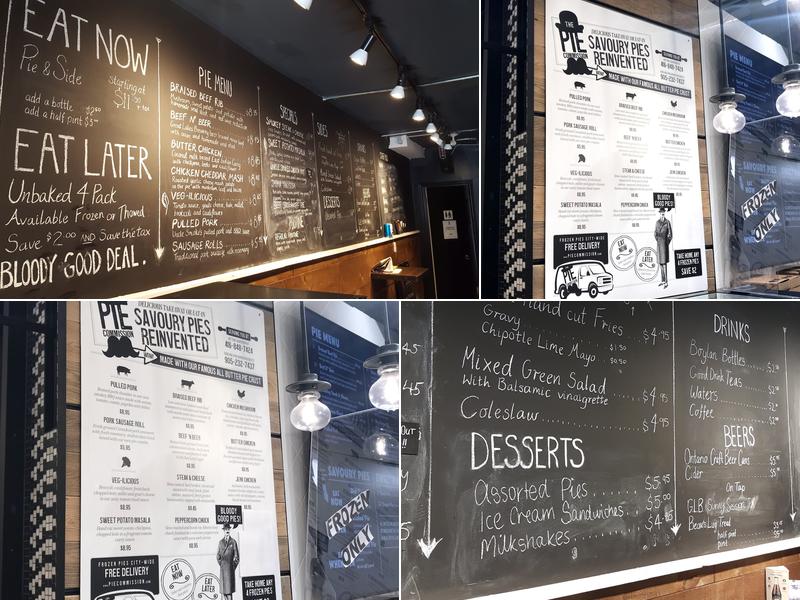 The Pie Commission Menu