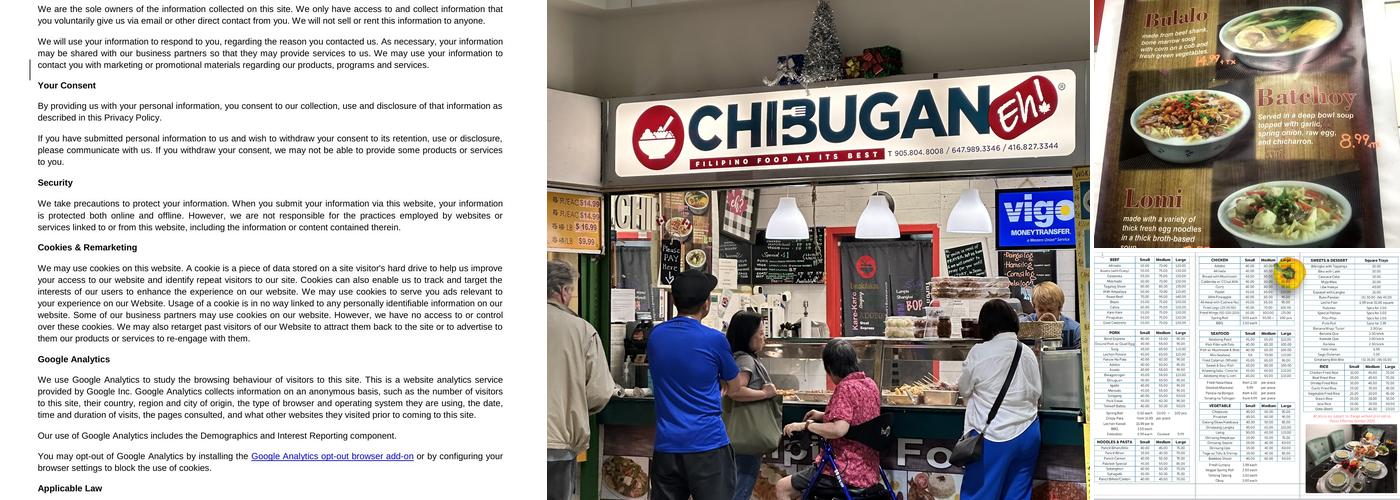 chibugan eh! Menu