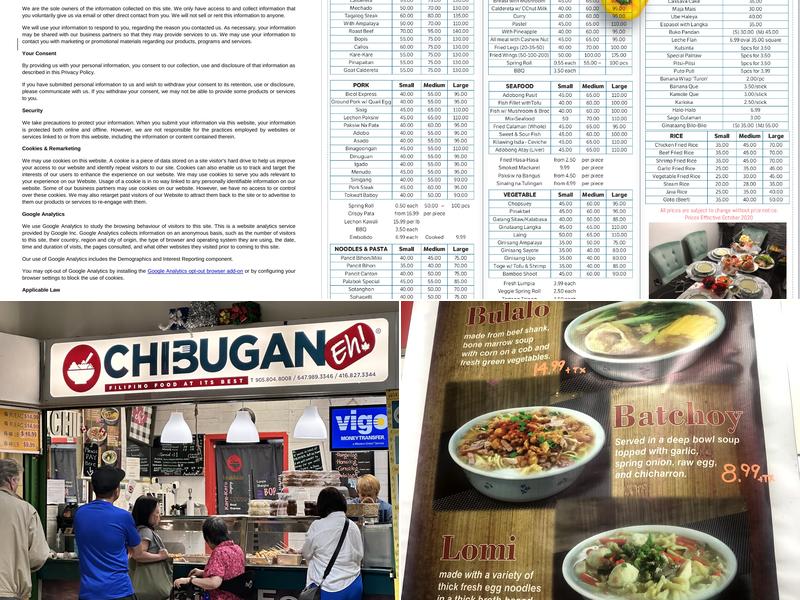 chibugan eh! Menu