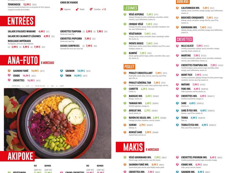 Aki Sushi Menu