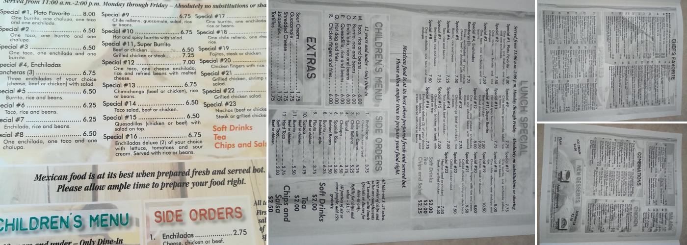Laredo Grill Menu