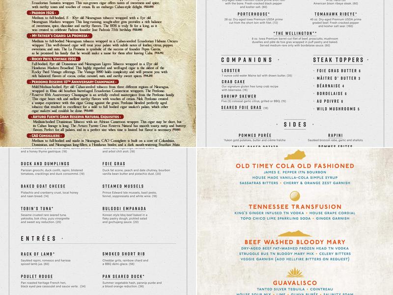 The Greenbrier Menu