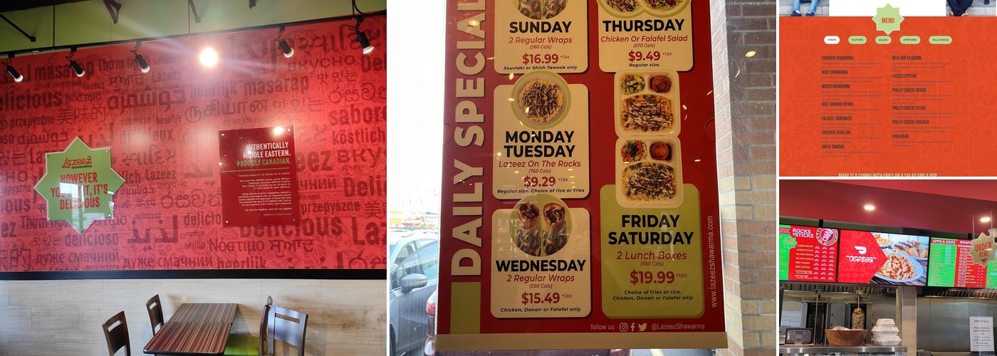 Lazeez Shawarma Menu