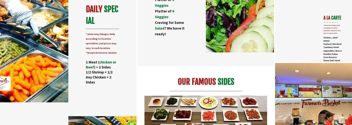 Farmer's Basket Menu