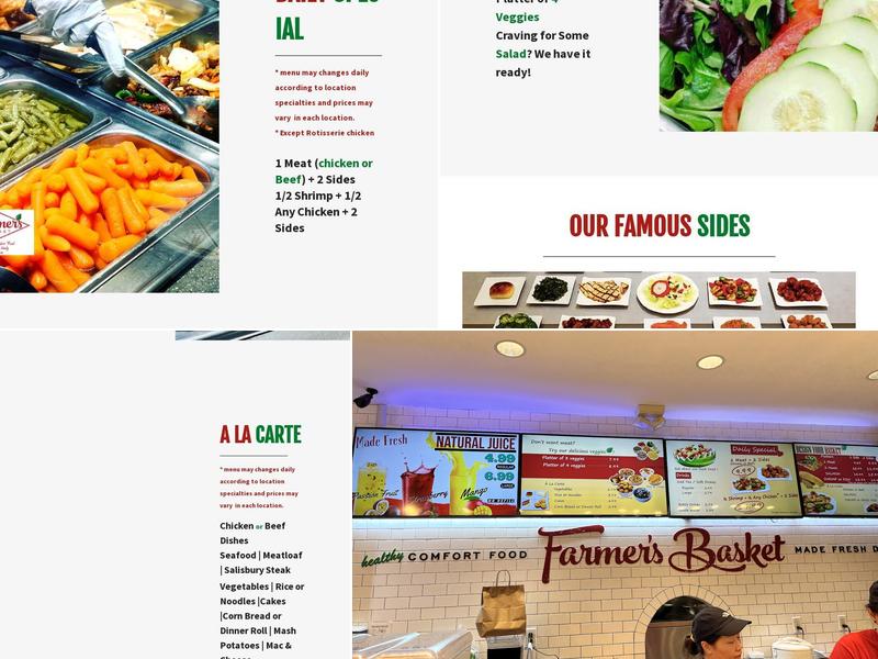 Farmer's Basket Menu
