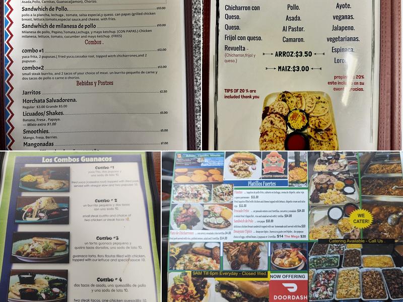 Pupuseria y Antojitos Guanaquitas Menu
