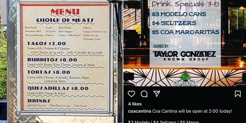 Maury Street Taco Truck Menu