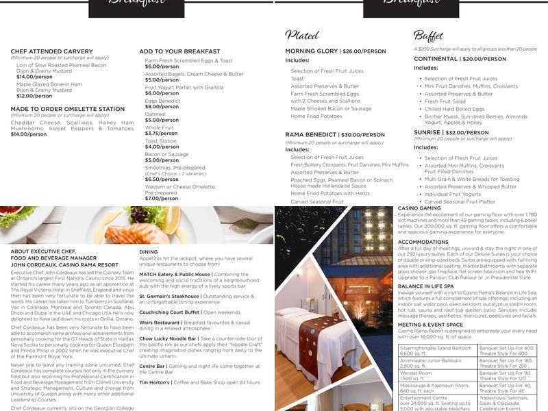 Firestarter Lounge Menu