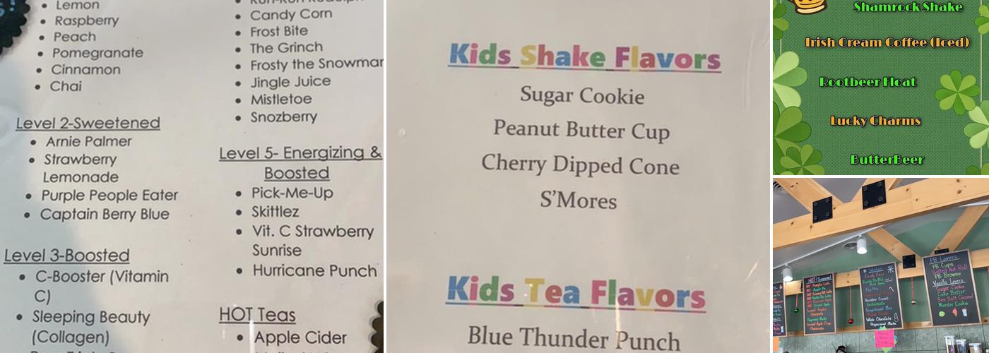 Thunder Nutrition Menu