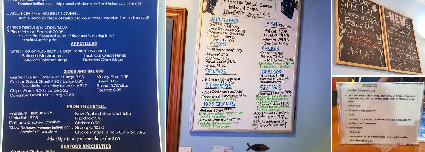 Duckworth's Fish & Chips Menu