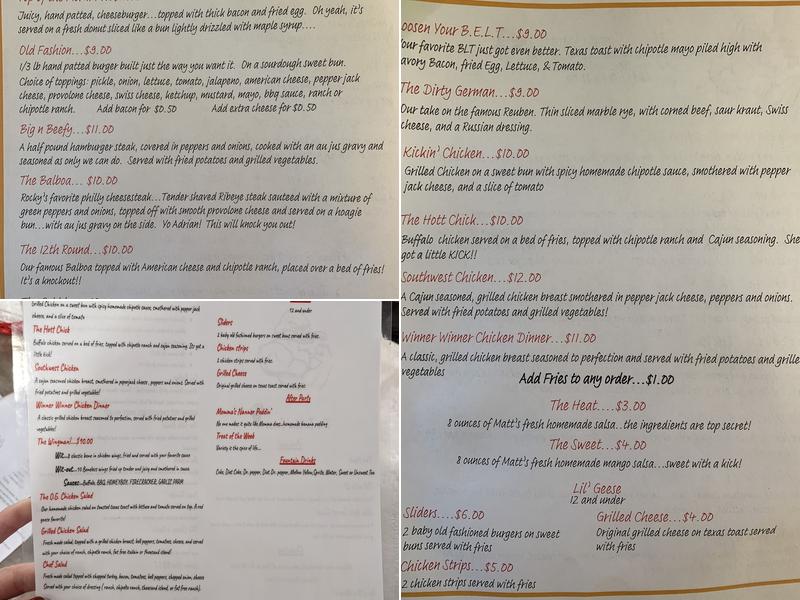 Twisted Goose Menu